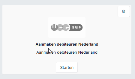 WCG GRIP scherm aanmaken debiteur